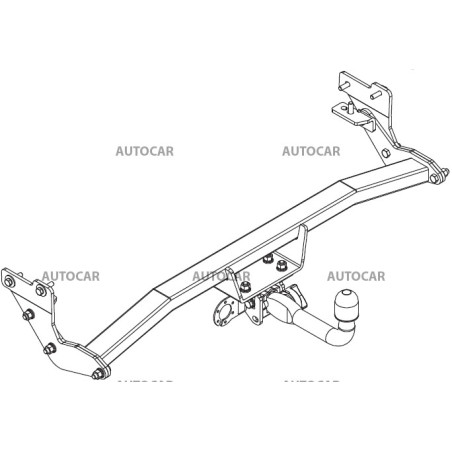 Anhängerkupplung für Hyundai KONA - automat horizontal–AHK abnehmbar - für Fahrzeuge mit originaler Abdeckung in der Stoßstange